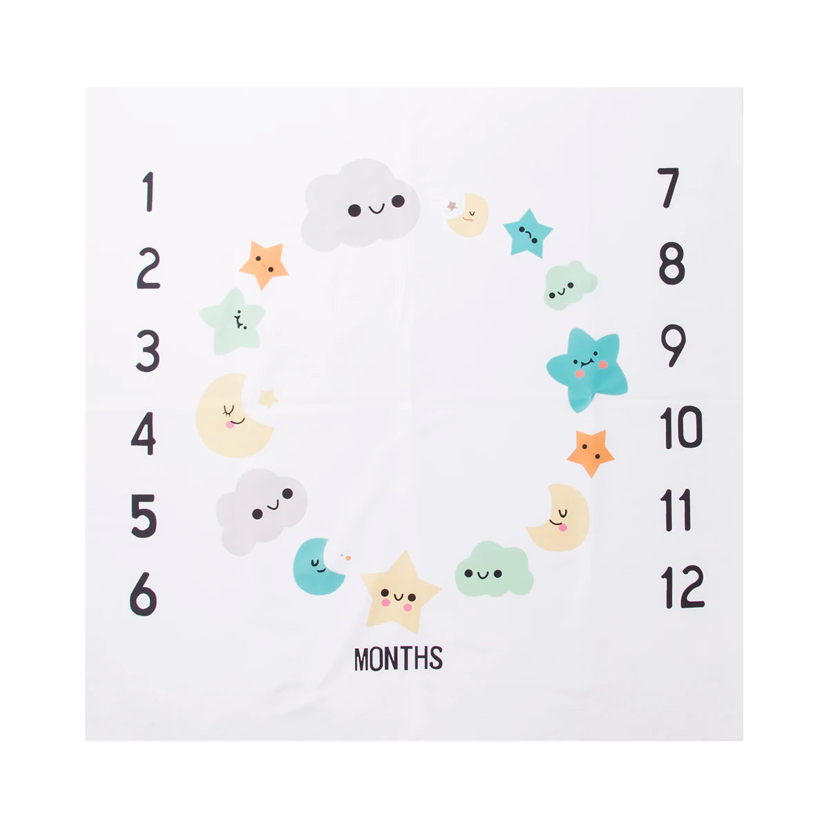 Newborn Baby Photography Blanket Monthly Growth Milestone Blanket Photography Props Background Cloth Commemorate Rug 100X100cm