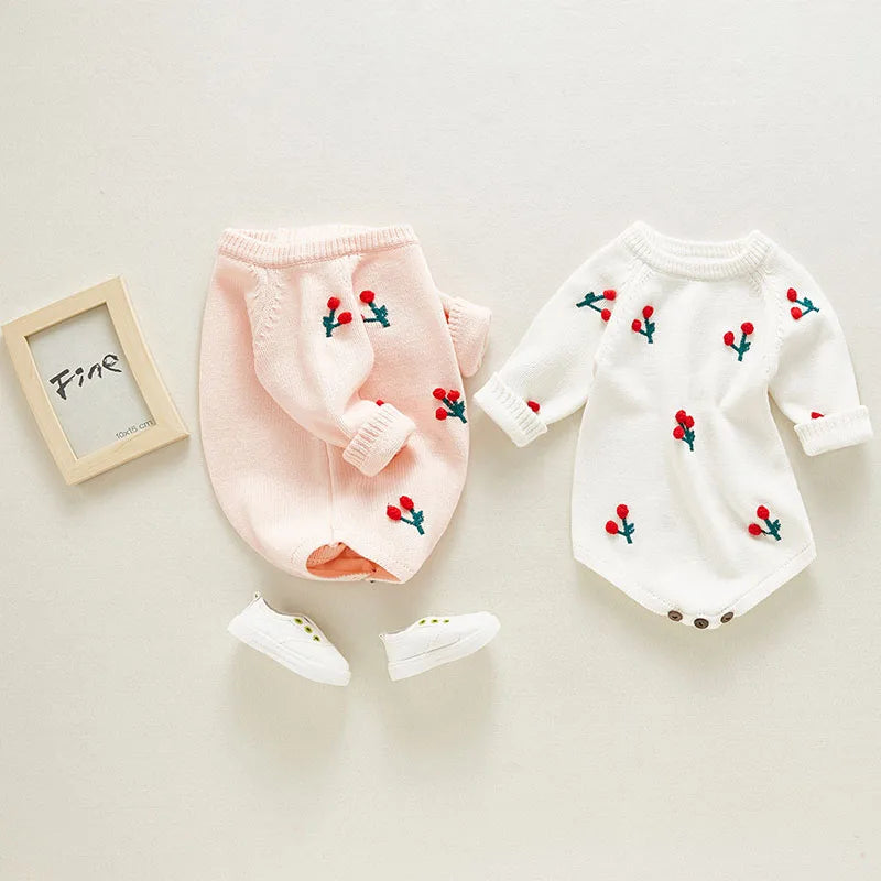 Baby Girl Boy Sleeveless Romper Jumpsuit 0-24M Baby Knitting Rompers Cute Overalls Newborn Baby Girls Boys Clothes Infantil