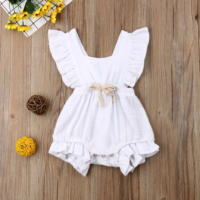 Baby Girls Ruffle One-Pieces Romper Jumpsuit Outfits Sunsuit 6 Colors