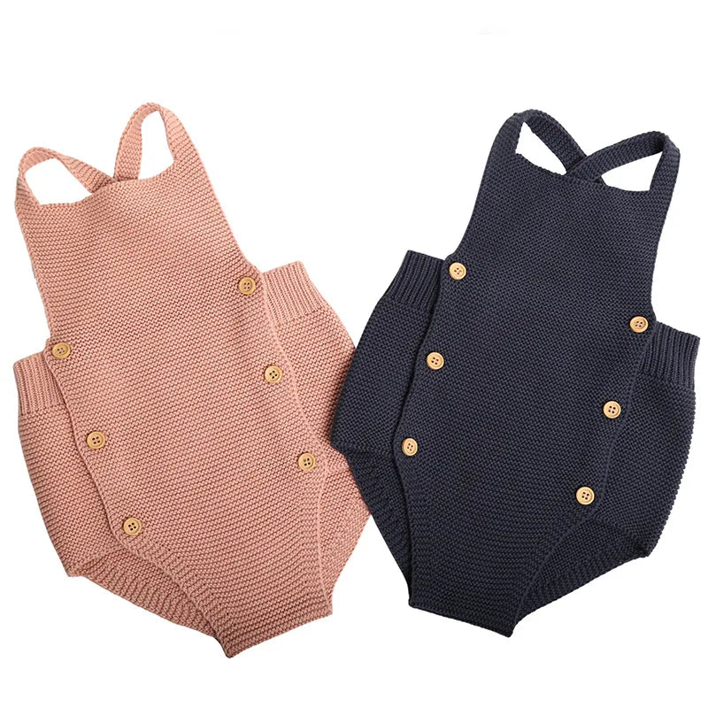 Baby Boys Girls Rompers Baby Girl Clothing Jumpsuit Infant Clothing Baby Boy Clothes Sleeveless Newborn Knitted Romper