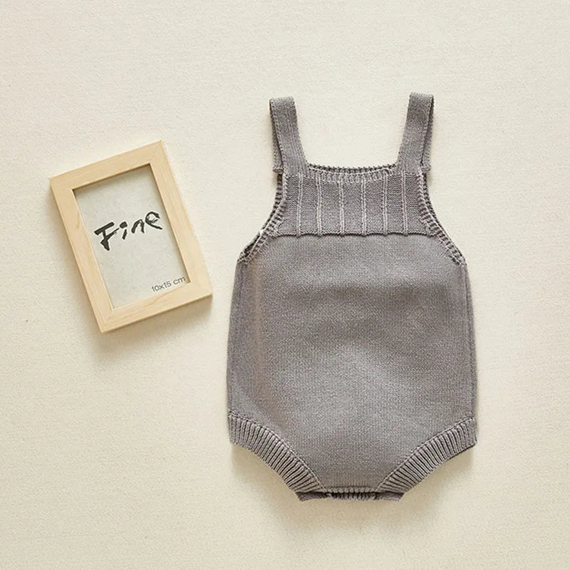 Baby Girl Boy Sleeveless Romper Jumpsuit 0-24M Baby Knitting Rompers Cute Overalls Newborn Baby Girls Boys Clothes Infantil