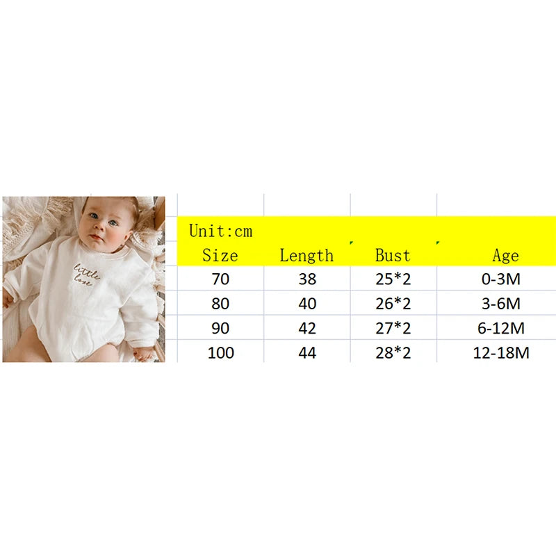 Autumn Spring Toddler Infant Baby Romper Love Letter Print Solid Long Sleeve Casual Bodysuits Jumpsuits Playsuits Outfits