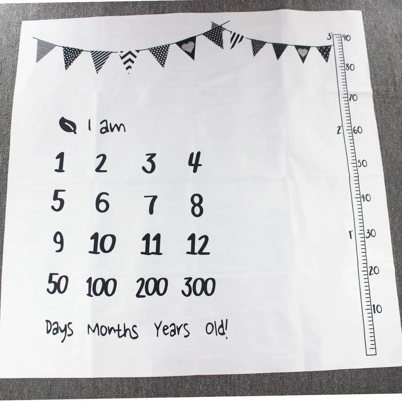 Newborn Baby Milestone Blankets Monthly Photography Blanket Infant Baby Milestone Blanket Photo Photography