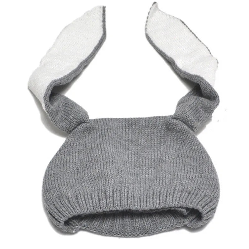 Autumn Winter Toddler Infant Knitted Baby Hat Adorable Rabbit Long Ear Hat Cute Baby Bunny Beanie Cap Photo Props For Baby