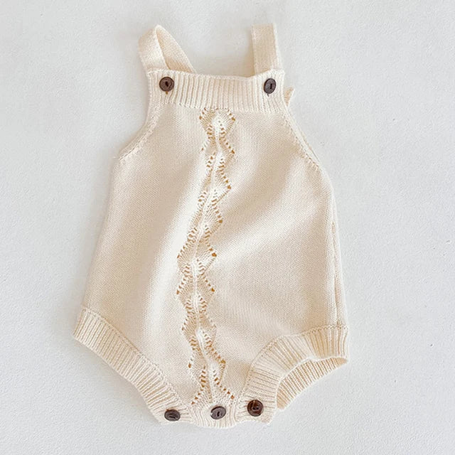 Baby Girl Boy Sleeveless Romper Jumpsuit 0-24M Baby Knitting Rompers Cute Overalls Newborn Baby Girls Boys Clothes Infantil