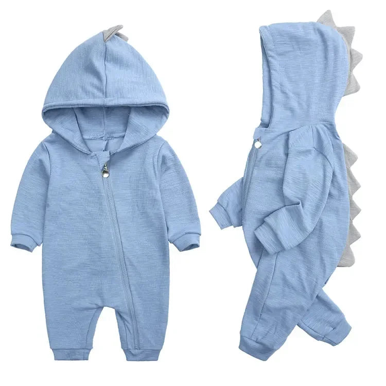 Cartoon Dinosaur Baby Rompers Spring Autumn Newborn Girl Clothing Long Sleeve Cotton Hoodie Baby Boys Clothes 0-18 Months