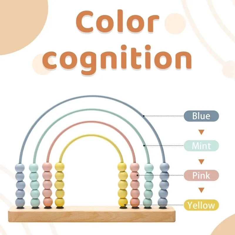 Wooden Abacus Montessori toys for kid Arithmetic Calculation Learning Educational Toy for Baby Wooden Bead Abacus Accessories