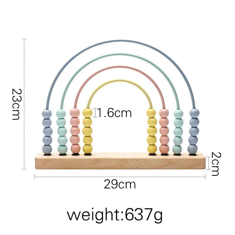 Wooden Abacus Montessori toys for kid Arithmetic Calculation Learning Educational Toy for Baby Wooden Bead Abacus Accessories