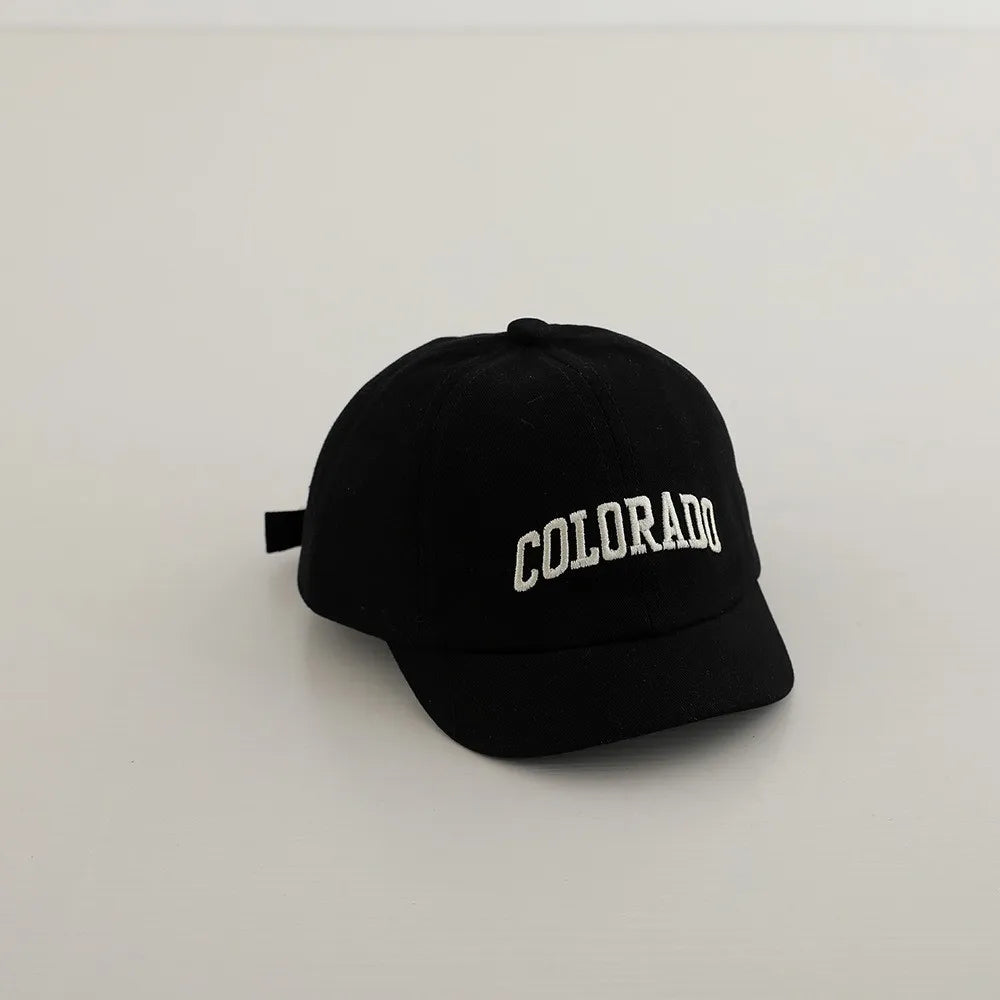 Baby Cotton Embroidery Colorado Baseball Caps Boy Children Outdoor Vacation Sunscreen Hats Girl Fashion Peaked Cap Kid Casual Hat