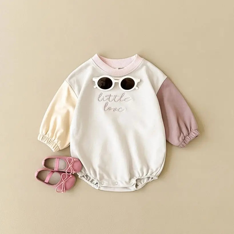 Baby Romper Cotton Casual Boys Girls Jumpsuit Spring New Color Block Pullover Button Children Clothing 0-18M