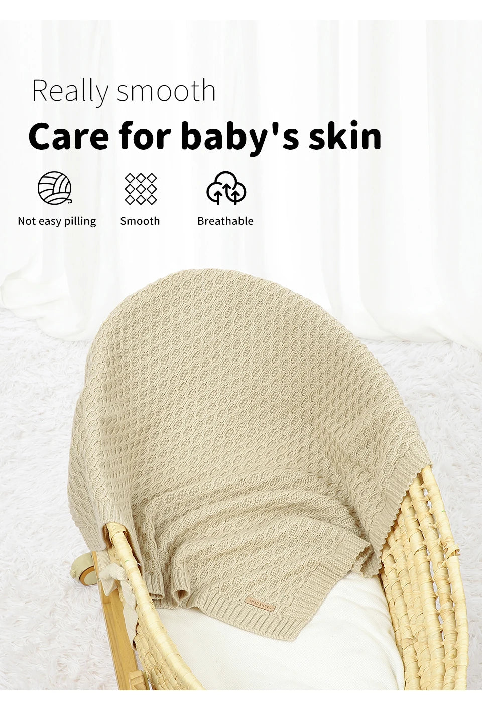 Super Soft Baby Blankets Newborn Infant Kids Boy Girl Stroller Swaddle Wrap Mats Lightweight Knit Toddler Throw Receiving Quilts