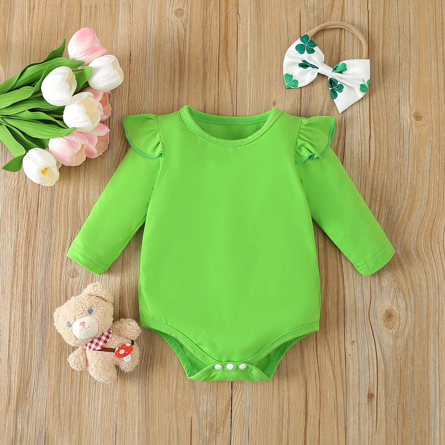 My First St Patricks Day Baby Girl Clothes Letter Romper+Green Shamrock Skirts Irland National Day St Patrick Day Outfit Baby