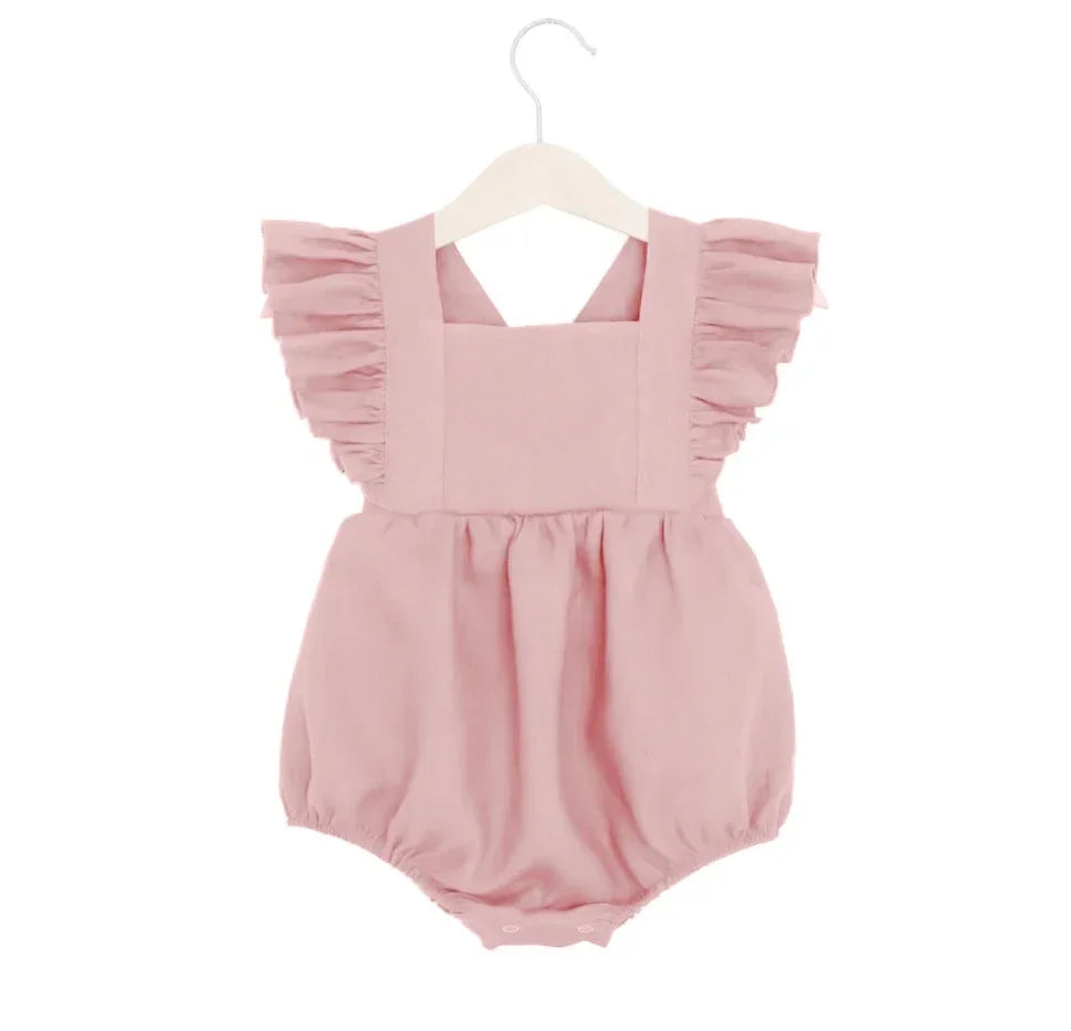 Summer Newborn Infant Baby Girls Rompers Ruffles Sleeveless Strap Romper Playsuit Jumpsuit