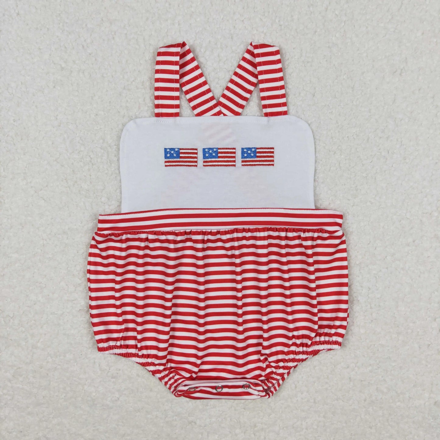 Various July 4th Romper Embroidery Flag Jumpsuit Toddler Kid Children Baby Boy Smocked Gingham Overall Bubble Newborn One-piece