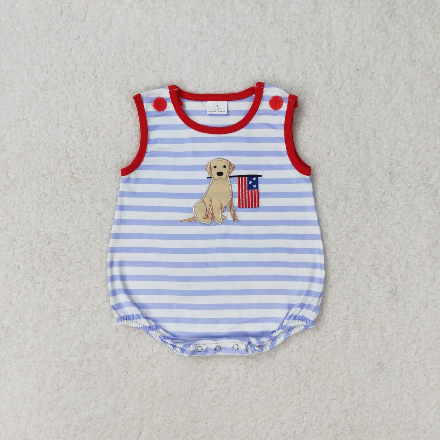 Various July 4th Romper Embroidery Flag Jumpsuit Toddler Kid Children Baby Boy Smocked Gingham Overall Bubble Newborn One-piece