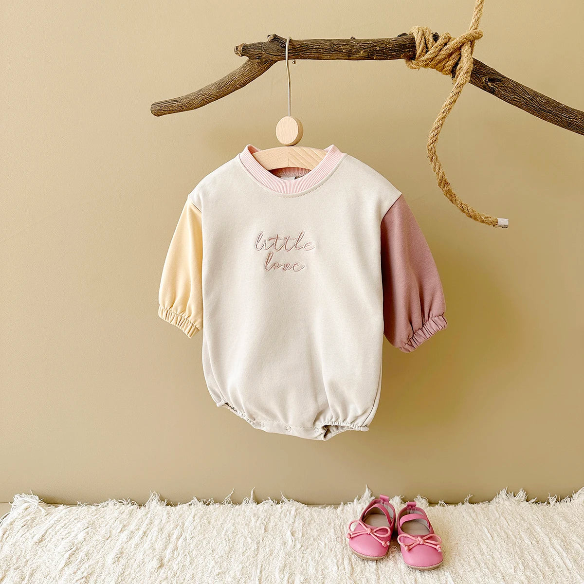 Baby Romper Cotton Casual Boys Girls Jumpsuit Spring New Color Block Pullover Button Children Clothing 0-18M