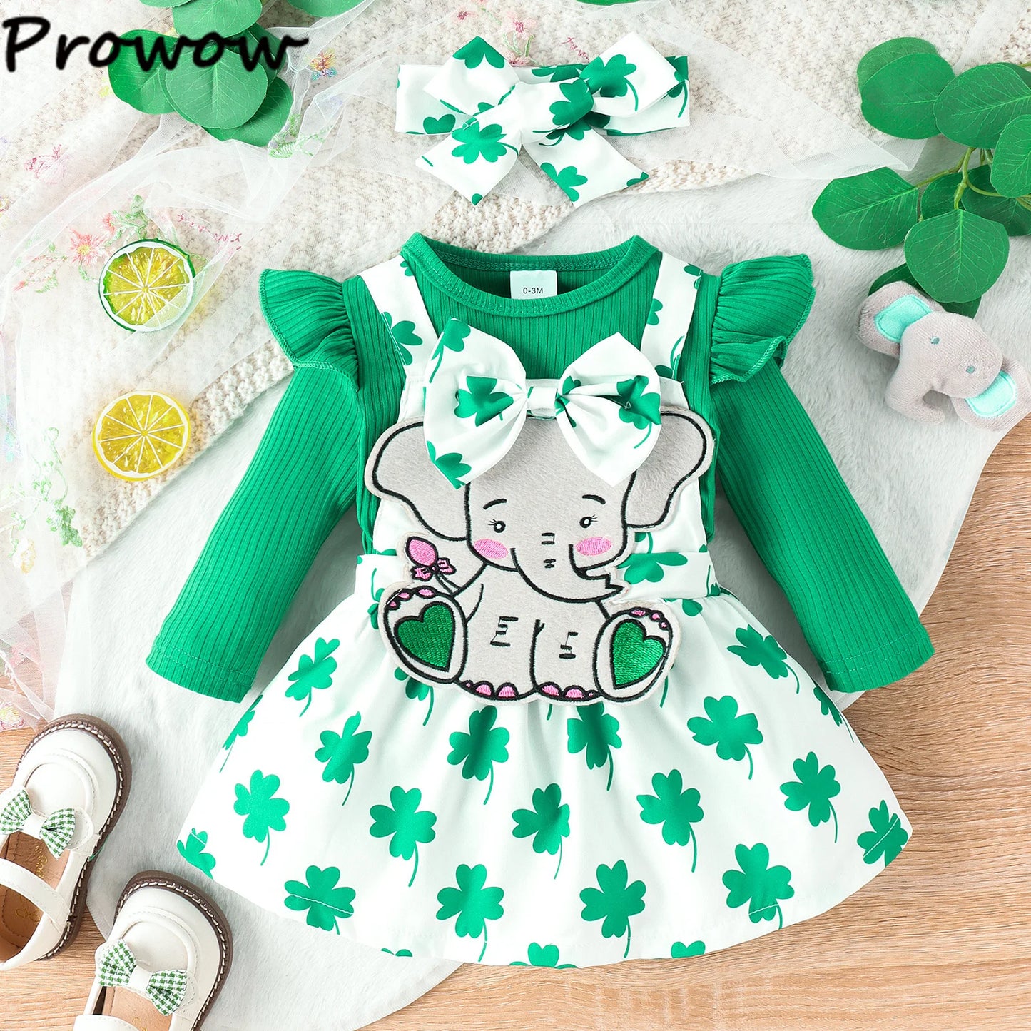 My First St Patricks Day Baby Girl Clothes Letter Romper+Green Shamrock Skirts Irland National Day St Patrick Day Outfit Baby