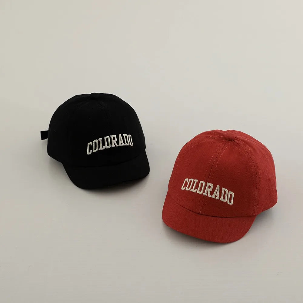 Baby Cotton Embroidery Colorado Baseball Caps Boy Children Outdoor Vacation Sunscreen Hats Girl Fashion Peaked Cap Kid Casual Hat