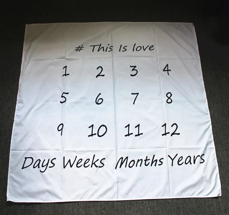 Newborn Baby Milestone Blankets Monthly Photography Blanket Infant Baby Milestone Blanket Photo Photography