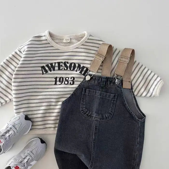 Baby Sleeveless Denim Jumpsuit Newborn Toddler Boys Romper Infant Girl Solid Overalls Children Clothes 0-24M