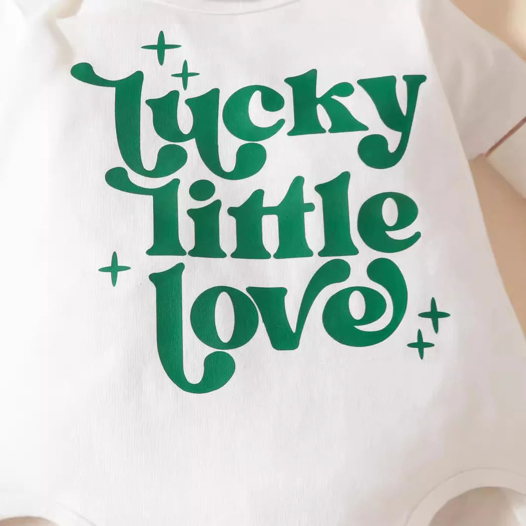 My First St Patricks Day Baby Girl Clothes Letter Romper+Green Shamrock Skirts Irland National Day St Patrick Day Outfit Baby