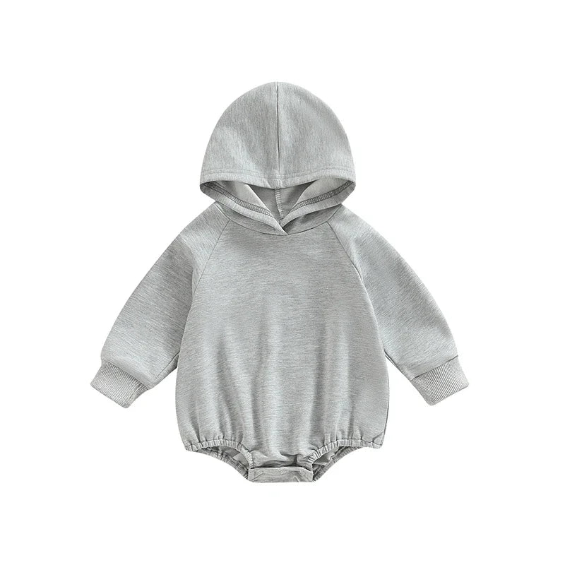 Newborn Infant Baby Girl Boy Sweatshirt Romper Toddler Long Sleeve Basic Cotton Hood Rompers Baby Spring Clothes Jumpsuit