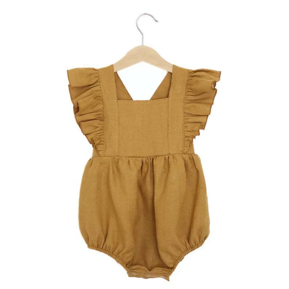 Summer Newborn Infant Baby Girls Rompers Ruffles Sleeveless Strap Romper Playsuit Jumpsuit