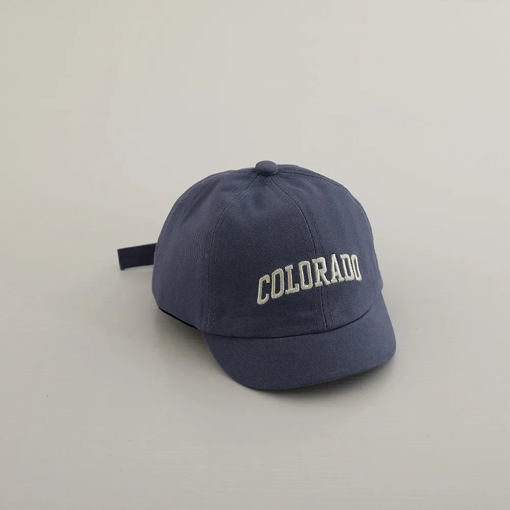 Baby Cotton Embroidery Colorado Baseball Caps Boy Children Outdoor Vacation Sunscreen Hats Girl Fashion Peaked Cap Kid Casual Hat