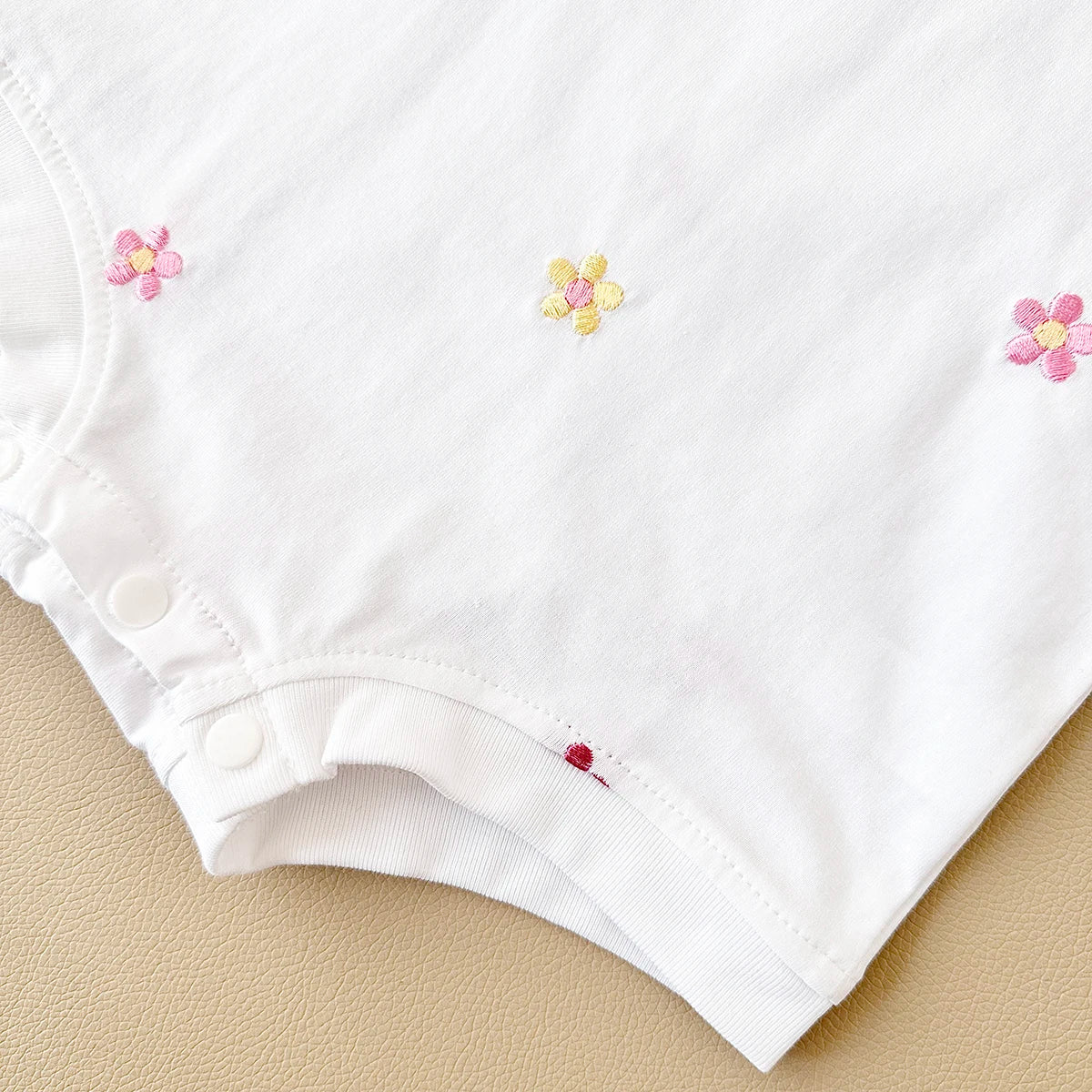 Summer Baby Romper Newborn Floral Print Round Neck Short Sleeved Jumpsuit Cotton Infant Bodysuit Girls Child Clothing 0-18M