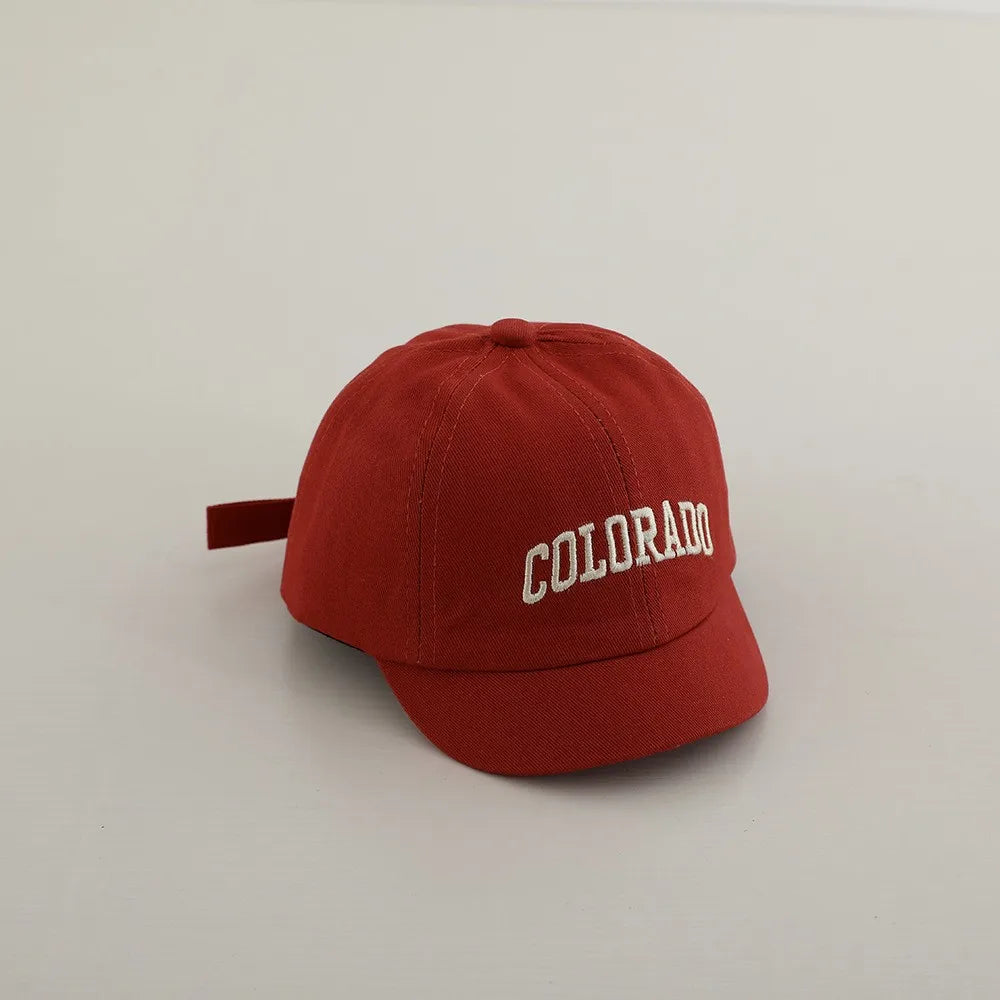 Baby Cotton Embroidery Colorado Baseball Caps Boy Children Outdoor Vacation Sunscreen Hats Girl Fashion Peaked Cap Kid Casual Hat