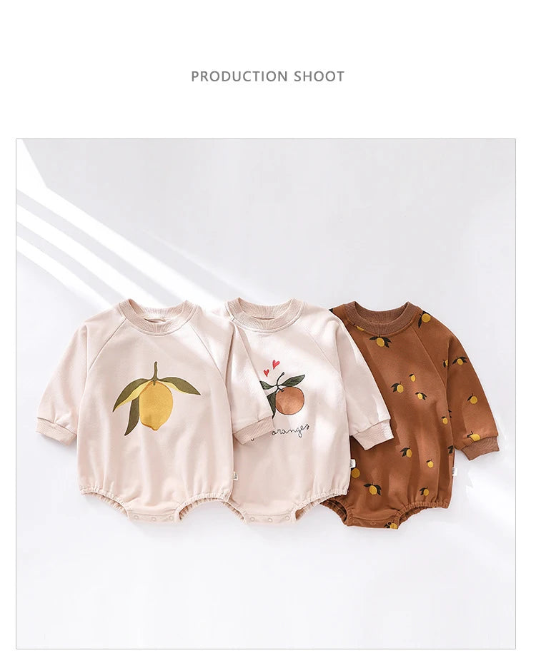 Cute Kids Baby Rompers Infant Baby Boys Girls Long Sleeve Printing Jumpsuit Children Boys Girls Rompers Clothes