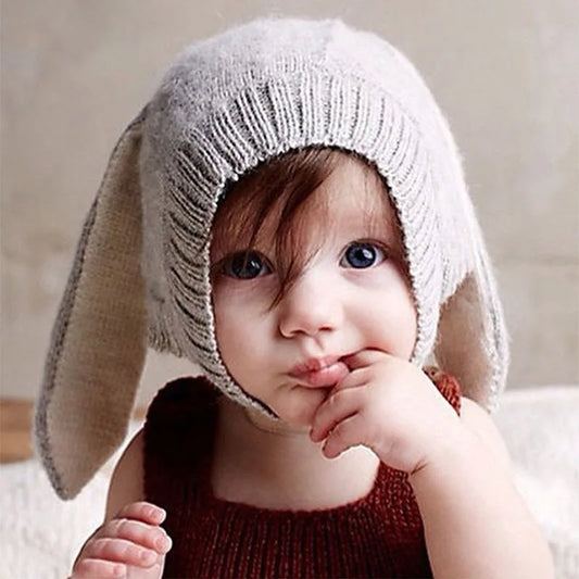 Autumn Winter Toddler Infant Knitted Baby Hat Adorable Rabbit Long Ear Hat Cute Baby Bunny Beanie Cap Photo Props For Baby