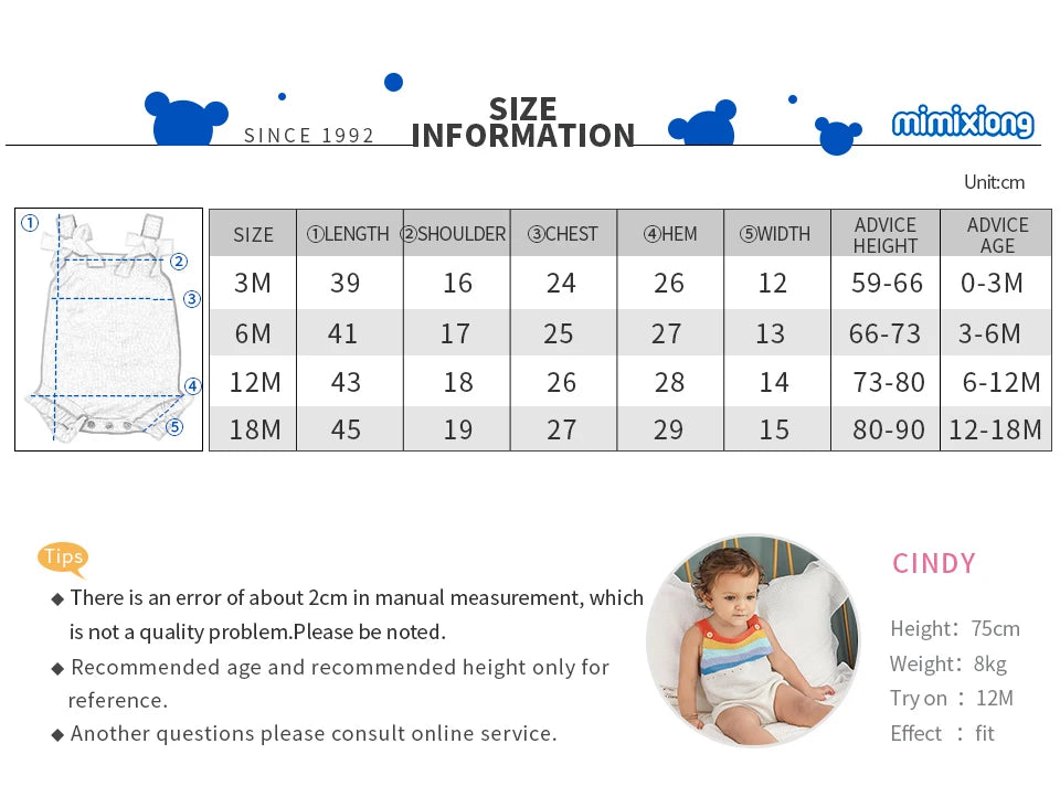 Adorable Bowknot Spaghetti Straps Knitted Sleeveless Newborn Baby Girls Cotton Rompers Breathable Baby Bodysuit For Summer