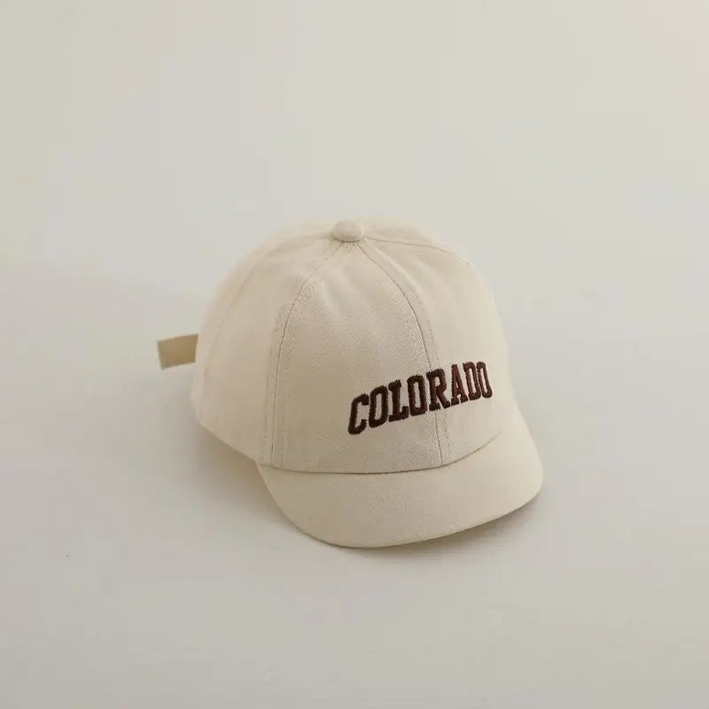 Baby Cotton Embroidery Colorado Baseball Caps Boy Children Outdoor Vacation Sunscreen Hats Girl Fashion Peaked Cap Kid Casual Hat