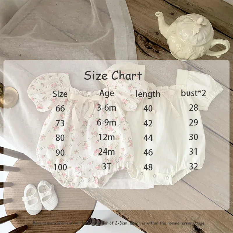 Baby Clothing Summer Newborn Clothing Floral Romper TGie Jumpsuits Short Sleeve Sunsuits 0-2Y Infant Rompers