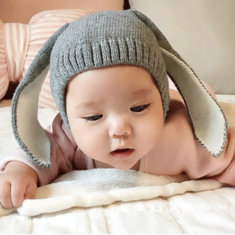 Autumn Winter Toddler Infant Knitted Baby Hat Adorable Rabbit Long Ear Hat Cute Baby Bunny Beanie Cap Photo Props For Baby