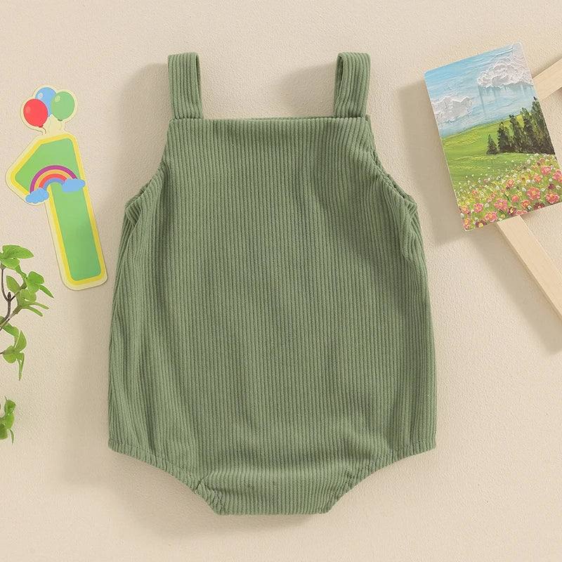 Summer Infant Toddler Boys Girls Romper Casual Sleeveless Letters Print Birthday Jumpsuit For Newborn Playsuit Baby Clothing