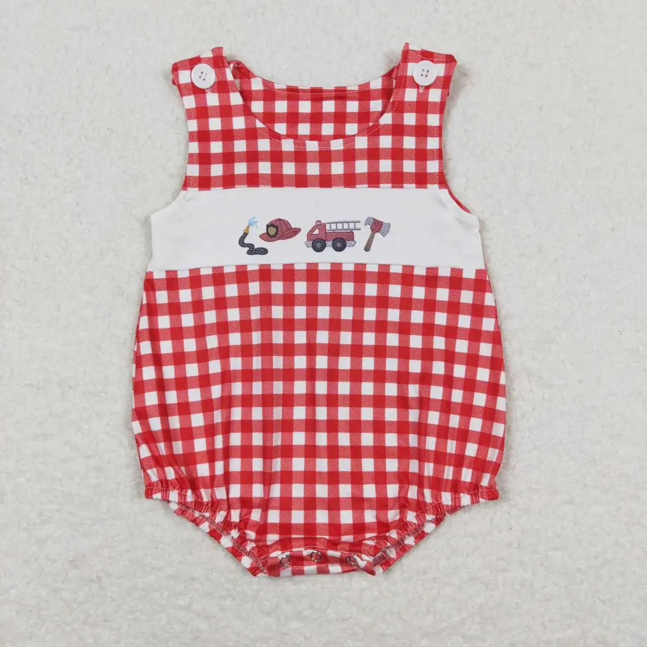 Various July 4th Romper Embroidery Flag Jumpsuit Toddler Kid Children Baby Boy Smocked Gingham Overall Bubble Newborn One-piece