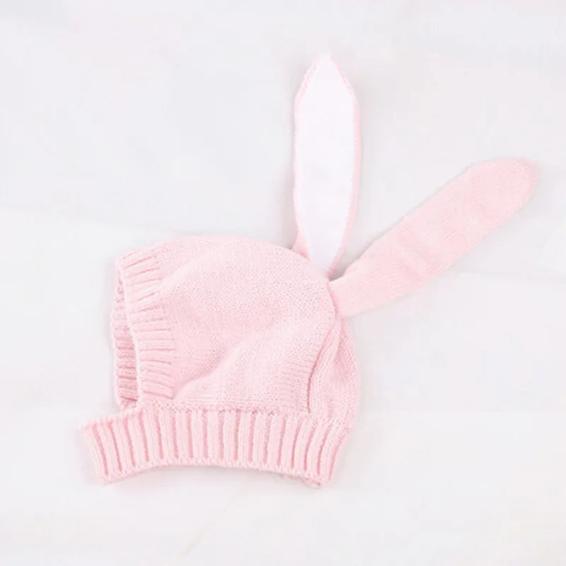 Autumn Winter Toddler Infant Knitted Baby Hat Adorable Rabbit Long Ear Hat Cute Baby Bunny Beanie Cap Photo Props For Baby