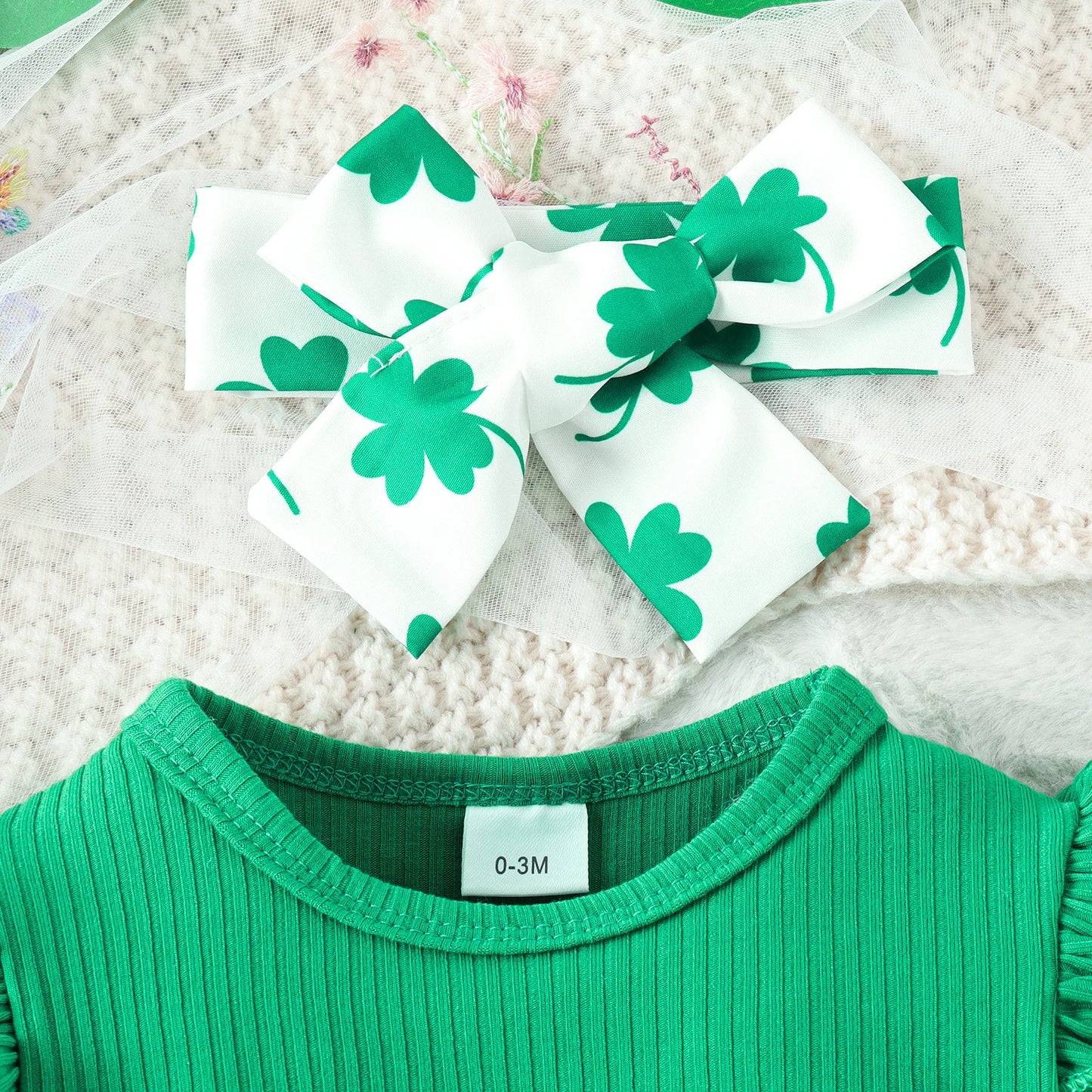 My First St Patricks Day Baby Girl Clothes Letter Romper+Green Shamrock Skirts Irland National Day St Patrick Day Outfit Baby