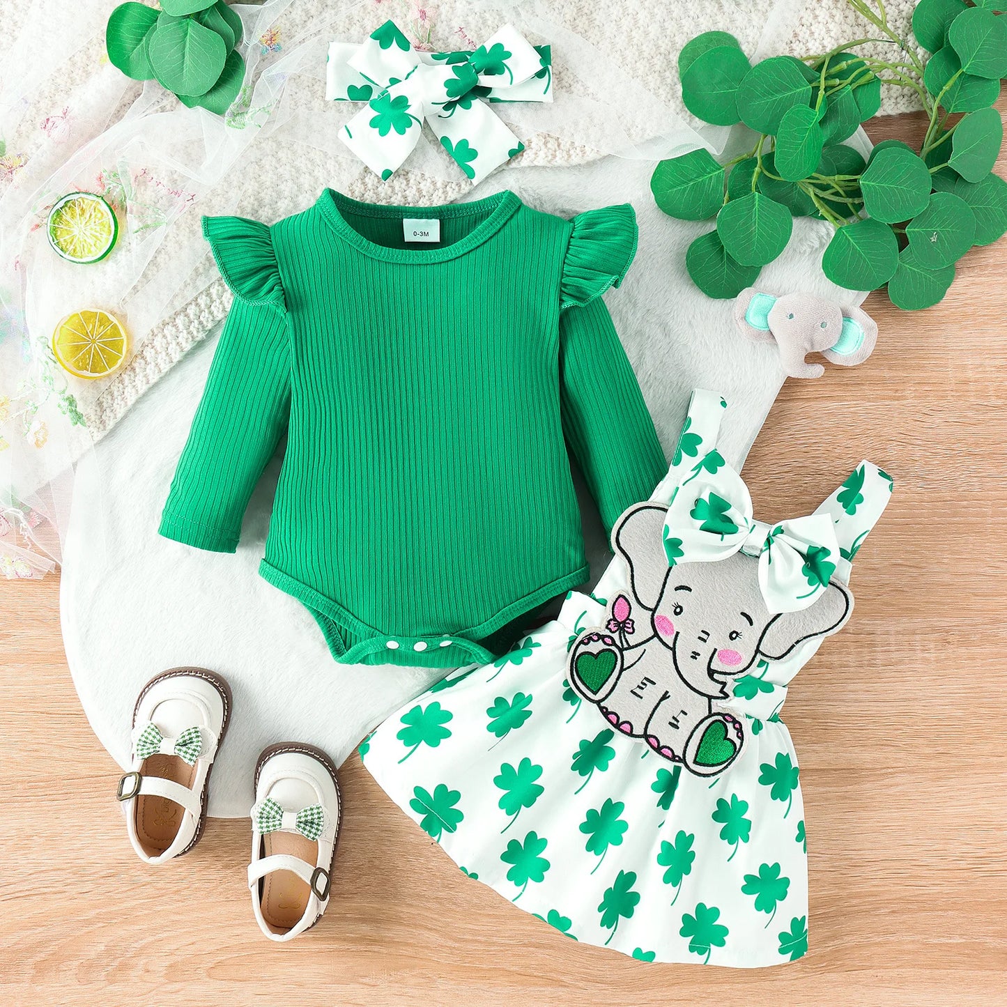 My First St Patricks Day Baby Girl Clothes Letter Romper+Green Shamrock Skirts Irland National Day St Patrick Day Outfit Baby