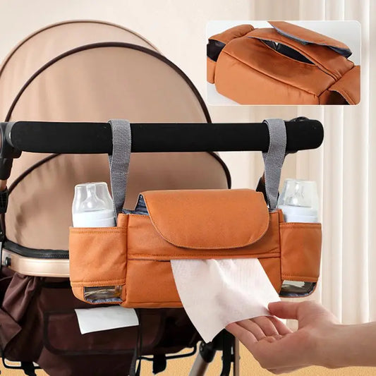 Stroller Organizing Bag Large Capacity Adjustable Straps Stroller Bags Nursing Products