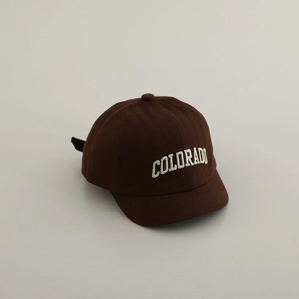 Baby Cotton Embroidery Colorado Baseball Caps Boy Children Outdoor Vacation Sunscreen Hats Girl Fashion Peaked Cap Kid Casual Hat