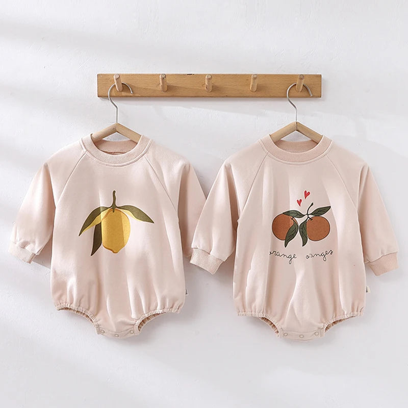 Cute Kids Baby Rompers Infant Baby Boys Girls Long Sleeve Printing Jumpsuit Children Boys Girls Rompers Clothes