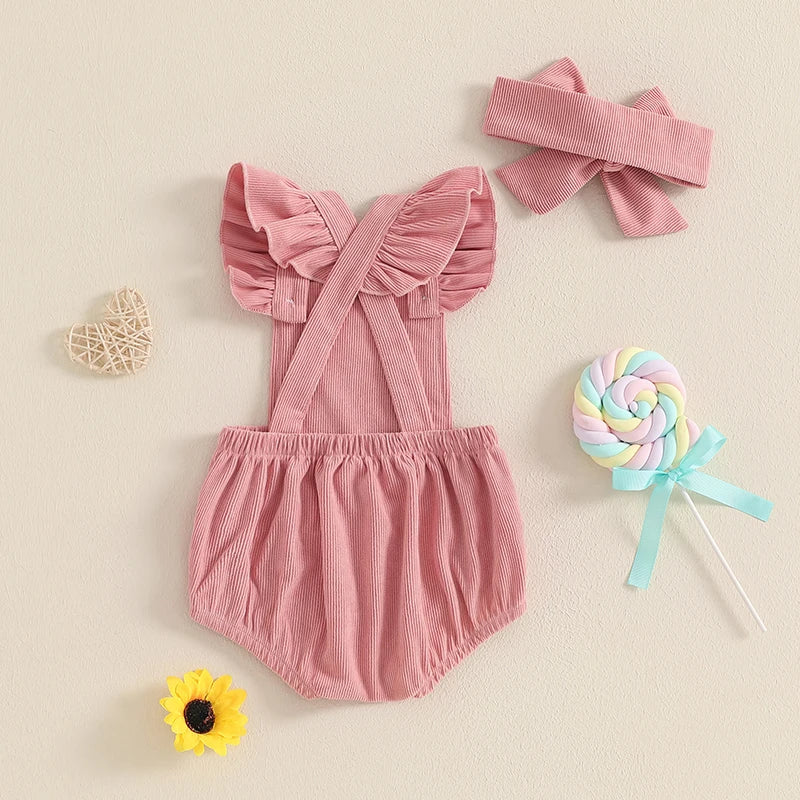 Toddler Girl Valentine s Day Dress Heart Print Ruffle Sleeve Tunic Top Leggings Set with Matching Headband 3 Pcs Spring Outfit