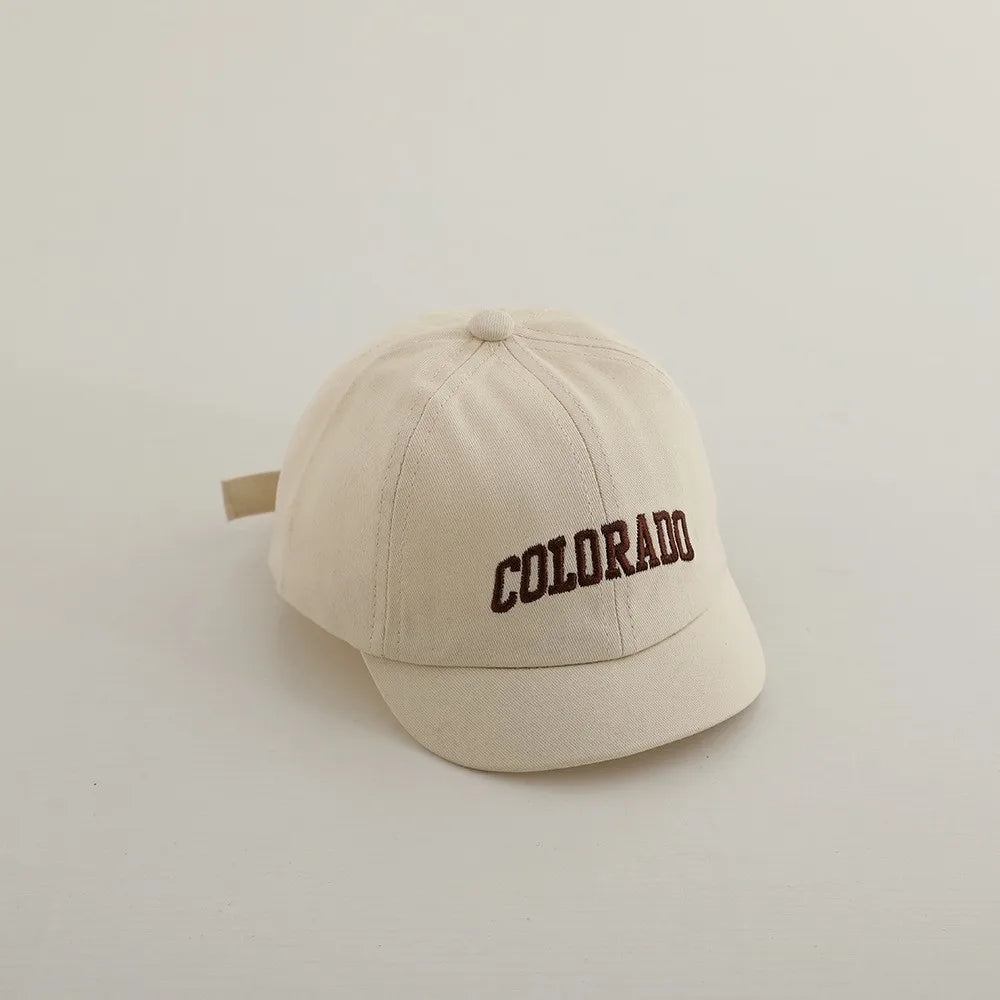 Baby Cotton Embroidery Colorado Baseball Caps Boy Children Outdoor Vacation Sunscreen Hats Girl Fashion Peaked Cap Kid Casual Hat