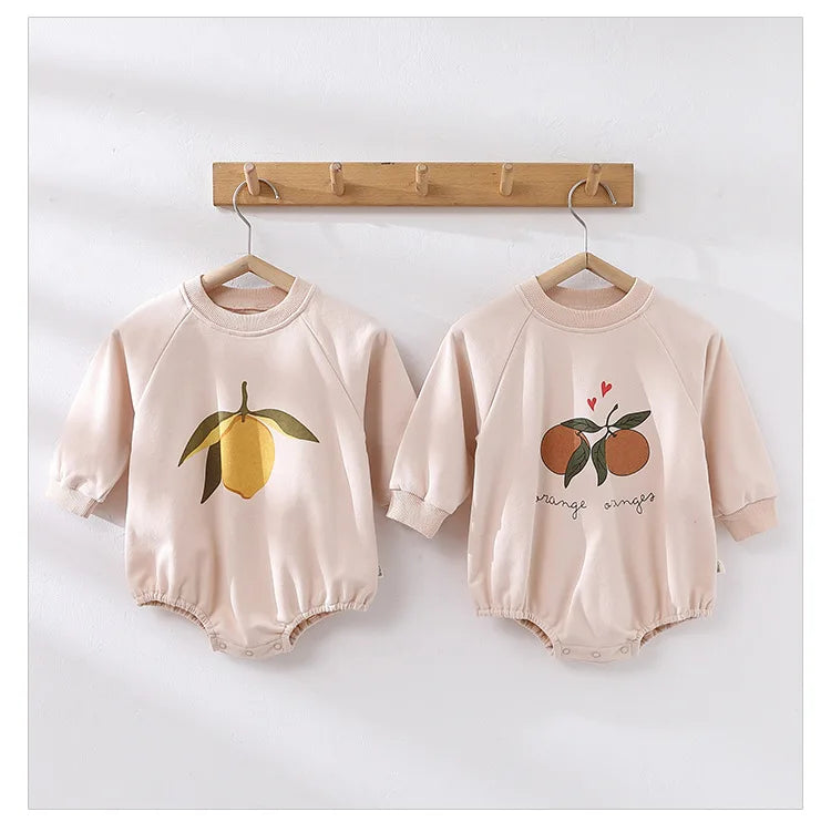 Cute Kids Baby Rompers Infant Baby Boys Girls Long Sleeve Printing Jumpsuit Children Boys Girls Rompers Clothes